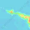 Honeymoon Cove topographic map, elevation, terrain