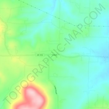 Capps topographic map, elevation, terrain