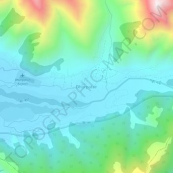 Dhorpatan topographic map, elevation, terrain