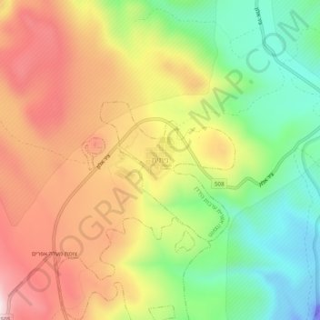 Gitit topographic map, elevation, terrain