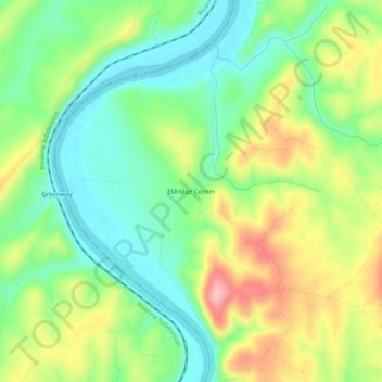 Eldridge Corner topographic map, elevation, terrain