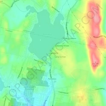Camp Merrill topographic map, elevation, terrain