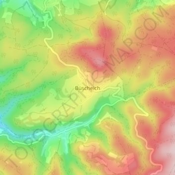 Büscheich topographic map, elevation, terrain