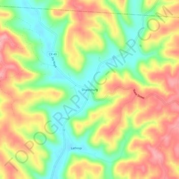 Sharpsburg topographic map, elevation, terrain