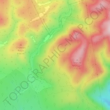 Gorge des Pellegrins topographic map, elevation, terrain