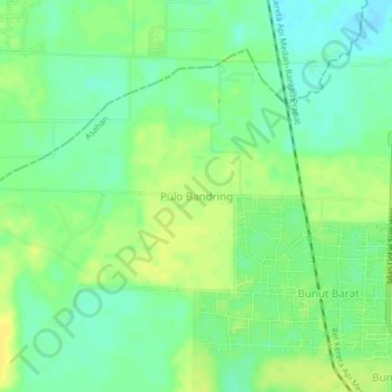 Pulo Bandring topographic map, elevation, terrain