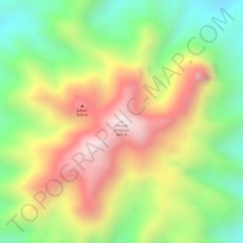 Mount Bintacan topographic map, elevation, terrain