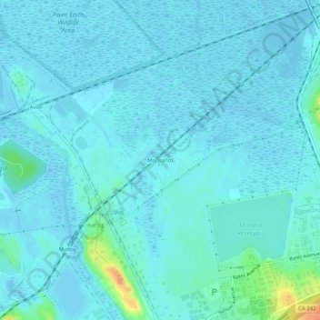 Monsanto topographic map, elevation, terrain