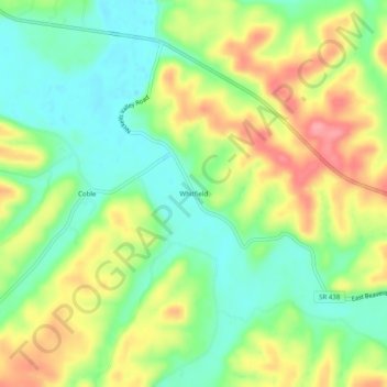 Whitfield topographic map, elevation, terrain