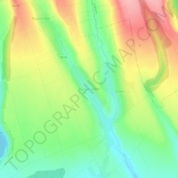 Rusenii Vechi topographic map, elevation, terrain