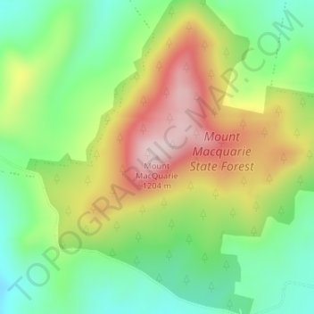 Mount MacQuarie topographic map, elevation, terrain