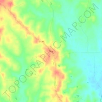 Troy topographic map, elevation, terrain