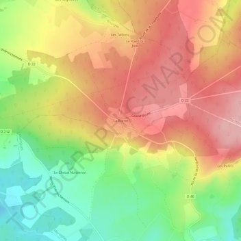 La Borne topographic map, elevation, terrain
