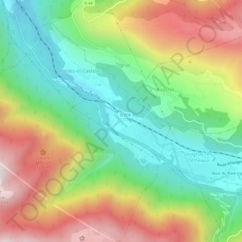 Le Castelet topographic map, elevation, terrain