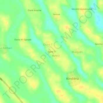 Ouné 3 topographic map, elevation, terrain