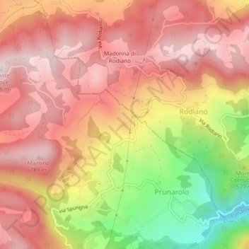 Cerè di Sotto topographic map, elevation, terrain