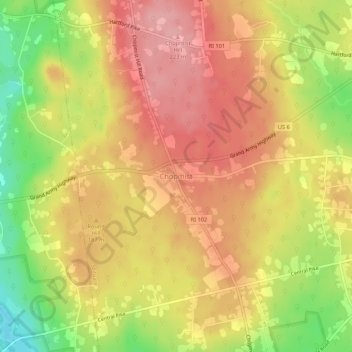 Chopmist topographic map, elevation, terrain