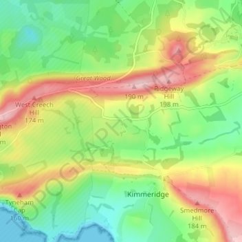 Steeple topographic map, elevation, terrain