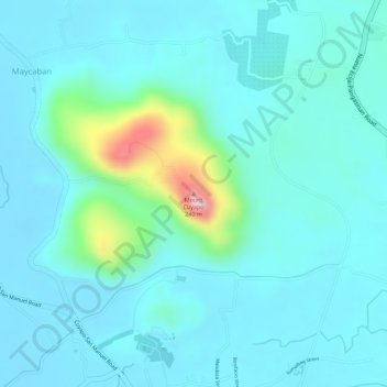 Cuyapo topographic map, elevation, terrain
