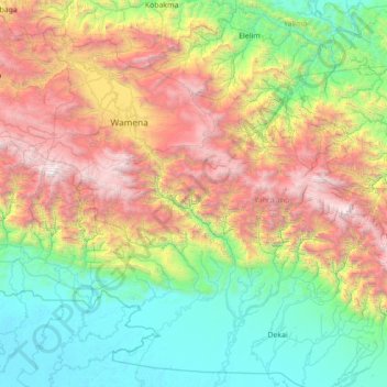 Distrik Soba topographic map, elevation, terrain
