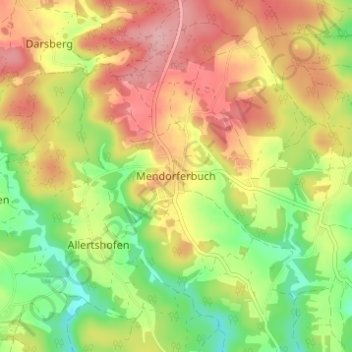 Mendorferbuch topographic map, elevation, terrain