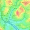 Caldmore topographic map, elevation, terrain