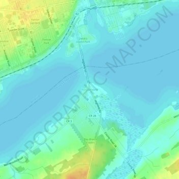 Rossmore topographic map, elevation, terrain
