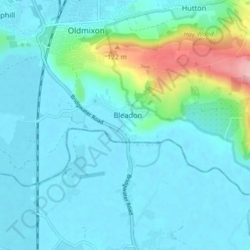 South Hill topographic map, elevation, terrain