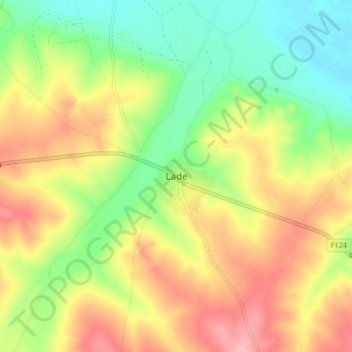 Lade topographic map, elevation, terrain
