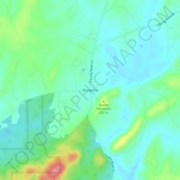 Weogufka topographic map, elevation, terrain