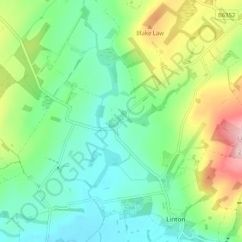 Frogden topographic map, elevation, terrain