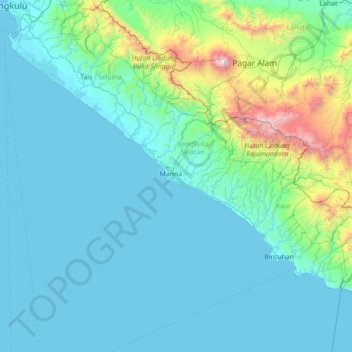 Manna topographic map, elevation, terrain
