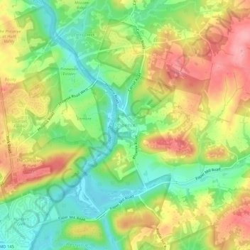 Phoenix topographic map, elevation, terrain
