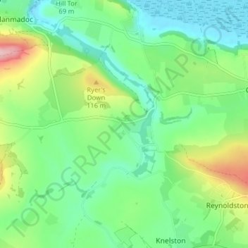 Burry Green topographic map, elevation, terrain