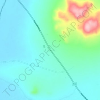 Lubeho topographic map, elevation, terrain