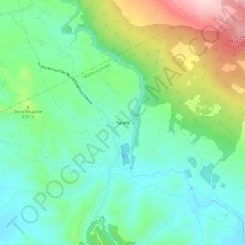 Pianelle topographic map, elevation, terrain