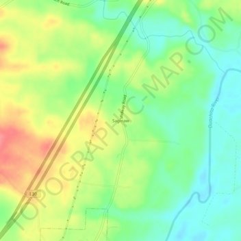 Saginaw topographic map, elevation, terrain