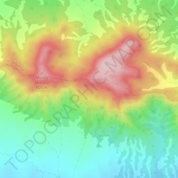 Montemar topographic map, elevation, terrain