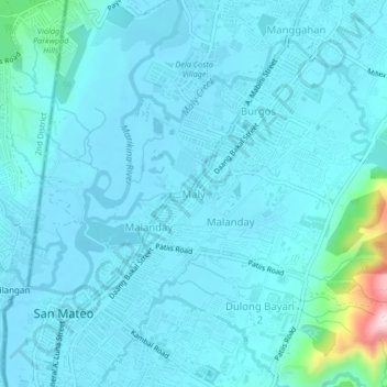 Maly topographic map, elevation, terrain