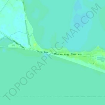 Erieau topographic map, elevation, terrain