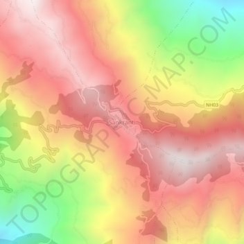 Sankranti topographic map, elevation, terrain