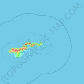 Nuutele Rocks topographic map, elevation, terrain