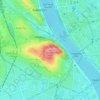 Gellért Hill topographic map, elevation, terrain