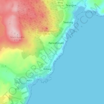Kilmore topographic map, elevation, terrain