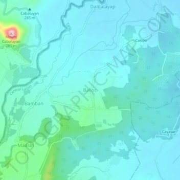 Balloc topographic map, elevation, terrain