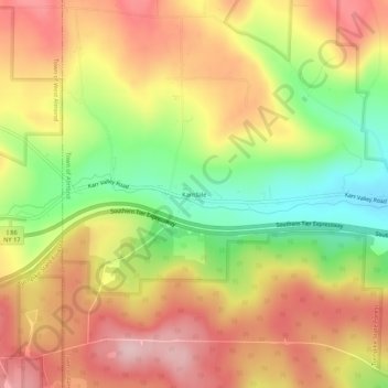 Karrdale topographic map, elevation, terrain