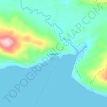 Caracaran topographic map, elevation, terrain