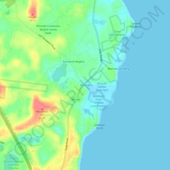 Ellisville topographic map, elevation, terrain