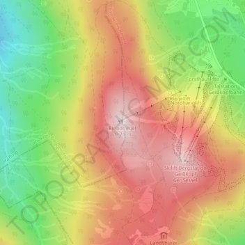 Einödriegel topographic map, elevation, terrain
