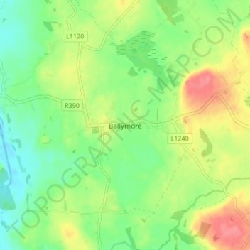 Ballymore topographic map, elevation, terrain